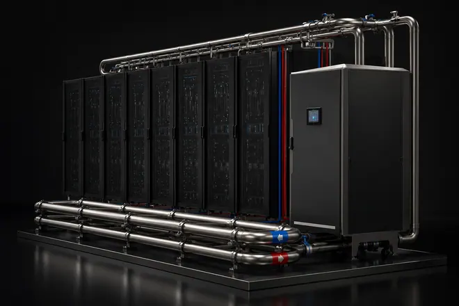 Direct-to-chip liquid cooling rack piping application
