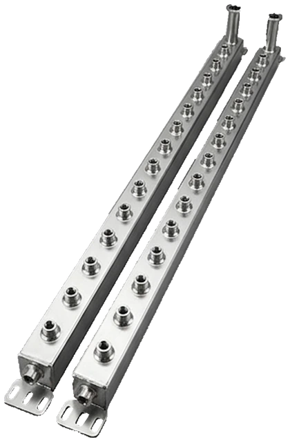 rack mounted pair stainless manifold assembly