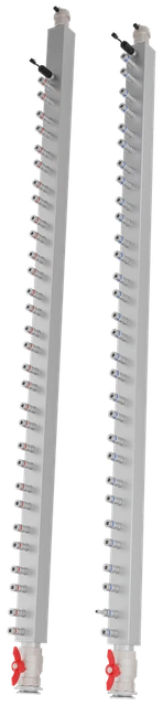 rack valve ended pair stainless manifold assembly