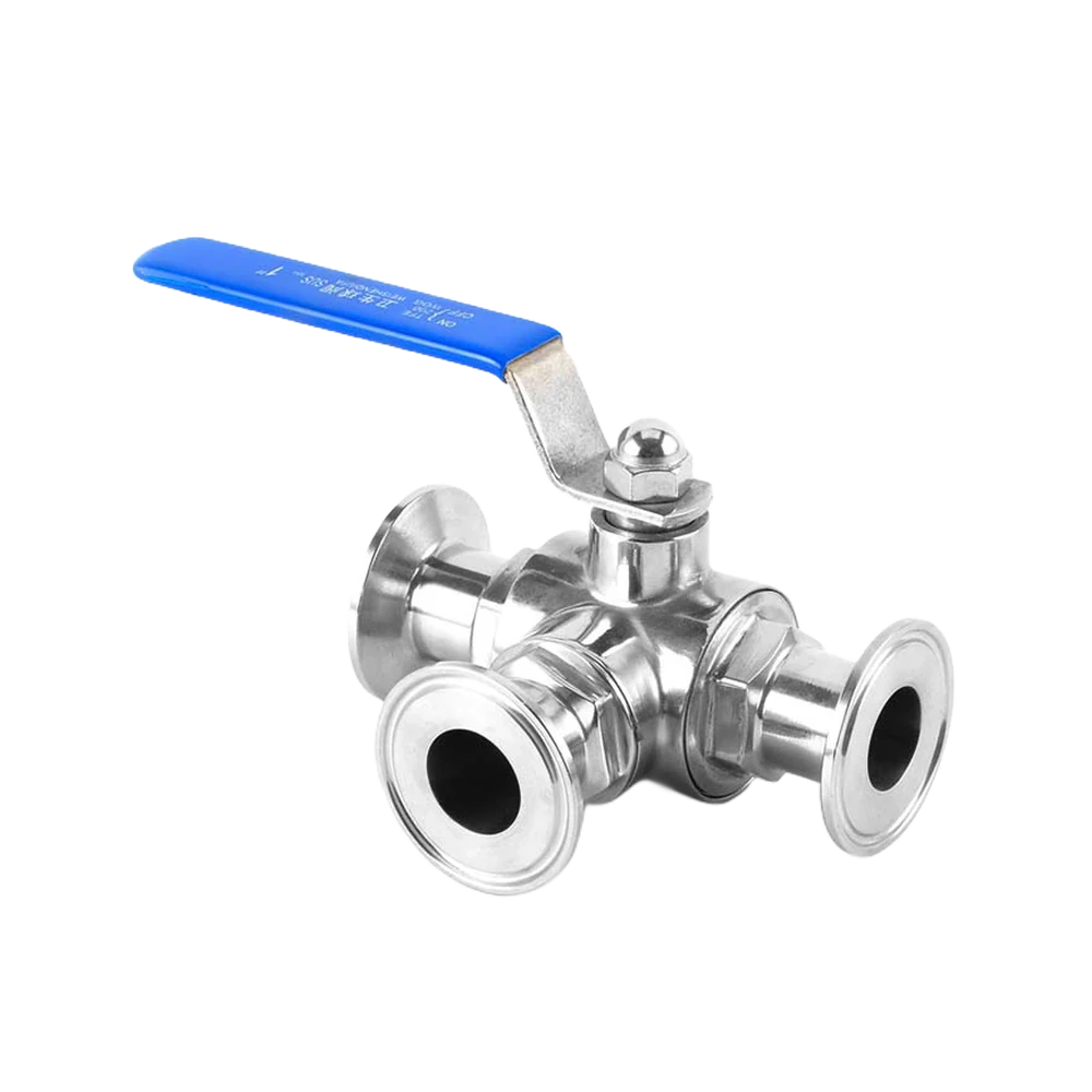 Three-Way Tri-Clamp Ball Valve