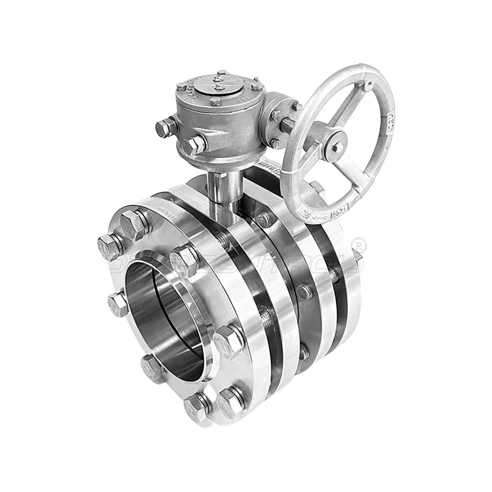 Three-Piece Weld-End Worm-Gear Butterfly Valve