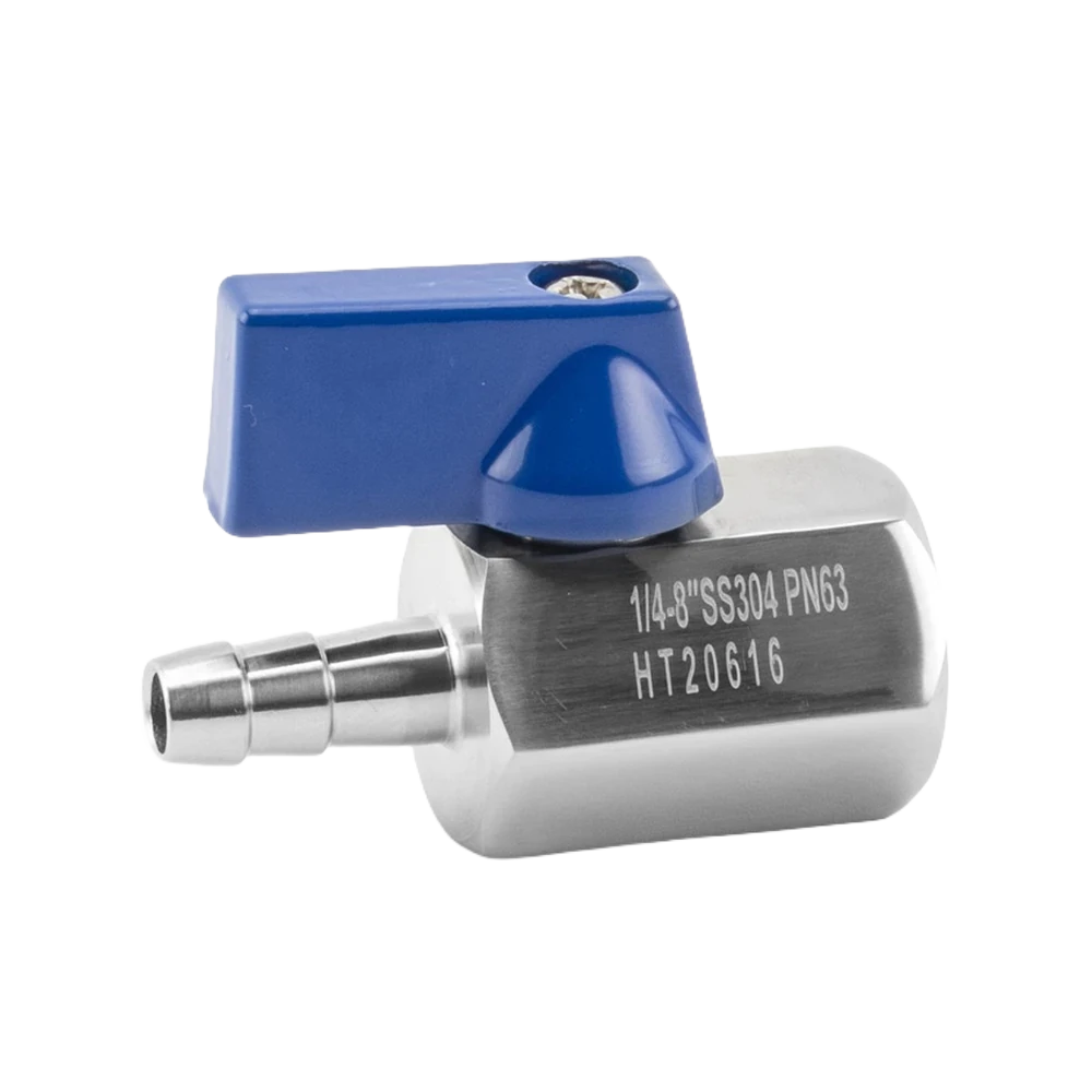 Female-Thread to Hose Mini Ball Valve